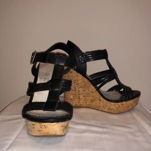 6.5 Aldo Black Cork Espadrille